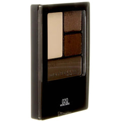 Maybelline New York Expert Wear Eyeshadow Quads damp brush liner along lashes for definition.