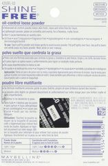 Maybelline Shine Free loose powder application on face delivers light, even coverage