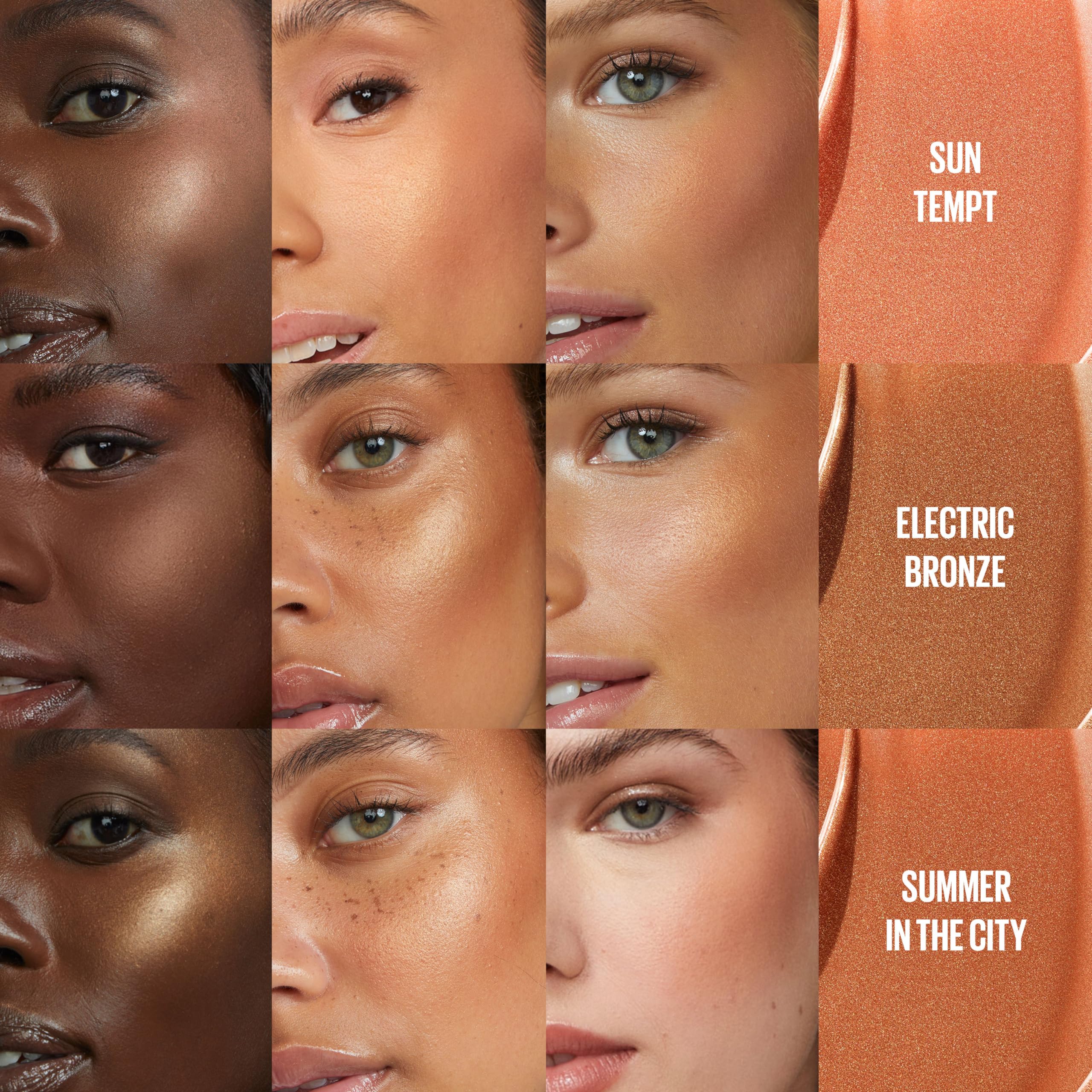 Maybelline Sunkisser 12-hour wear preview on skin for lasting radiance.