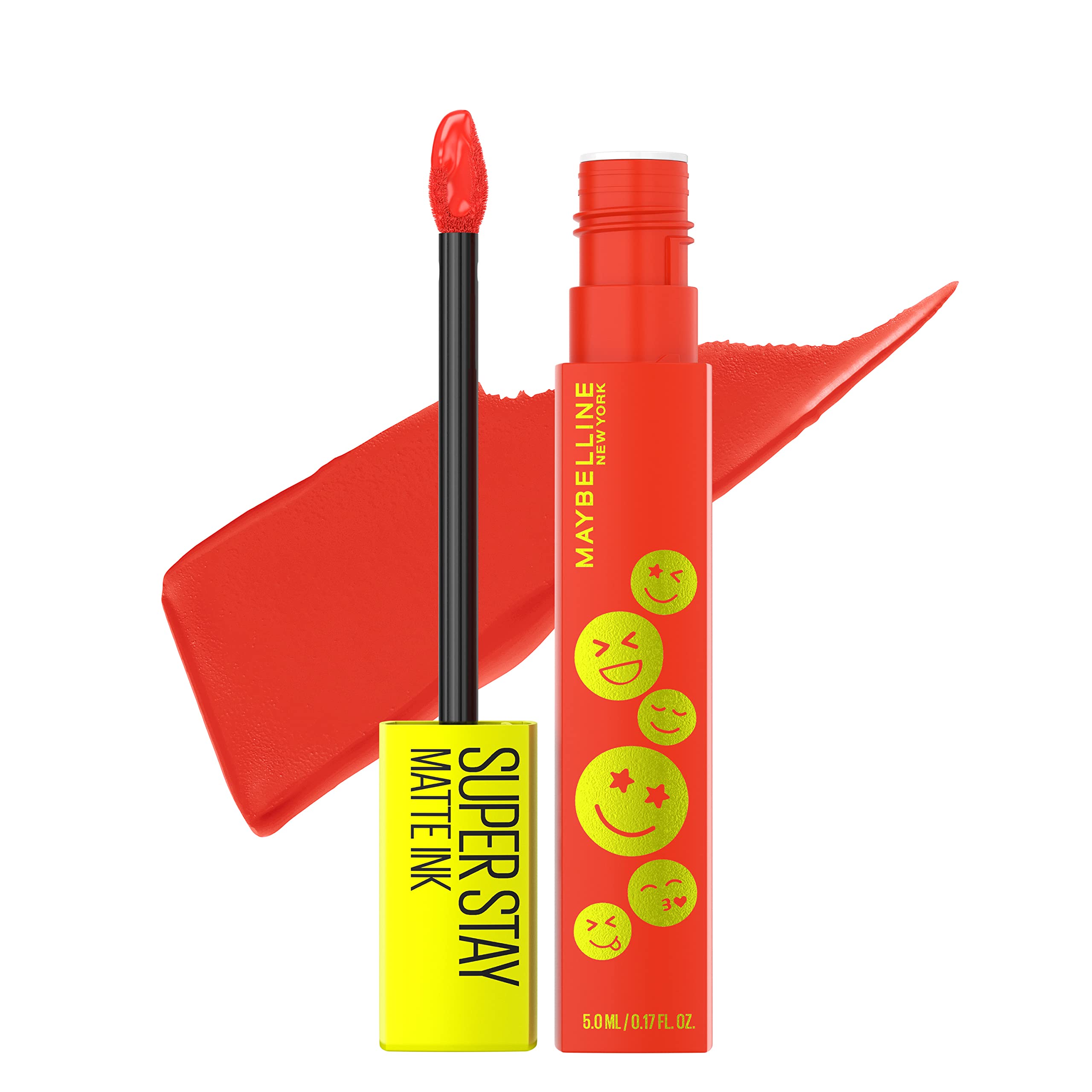Maybelline Super Stay Matte Ink arrow applicator for precise, long-lasting red lip color.