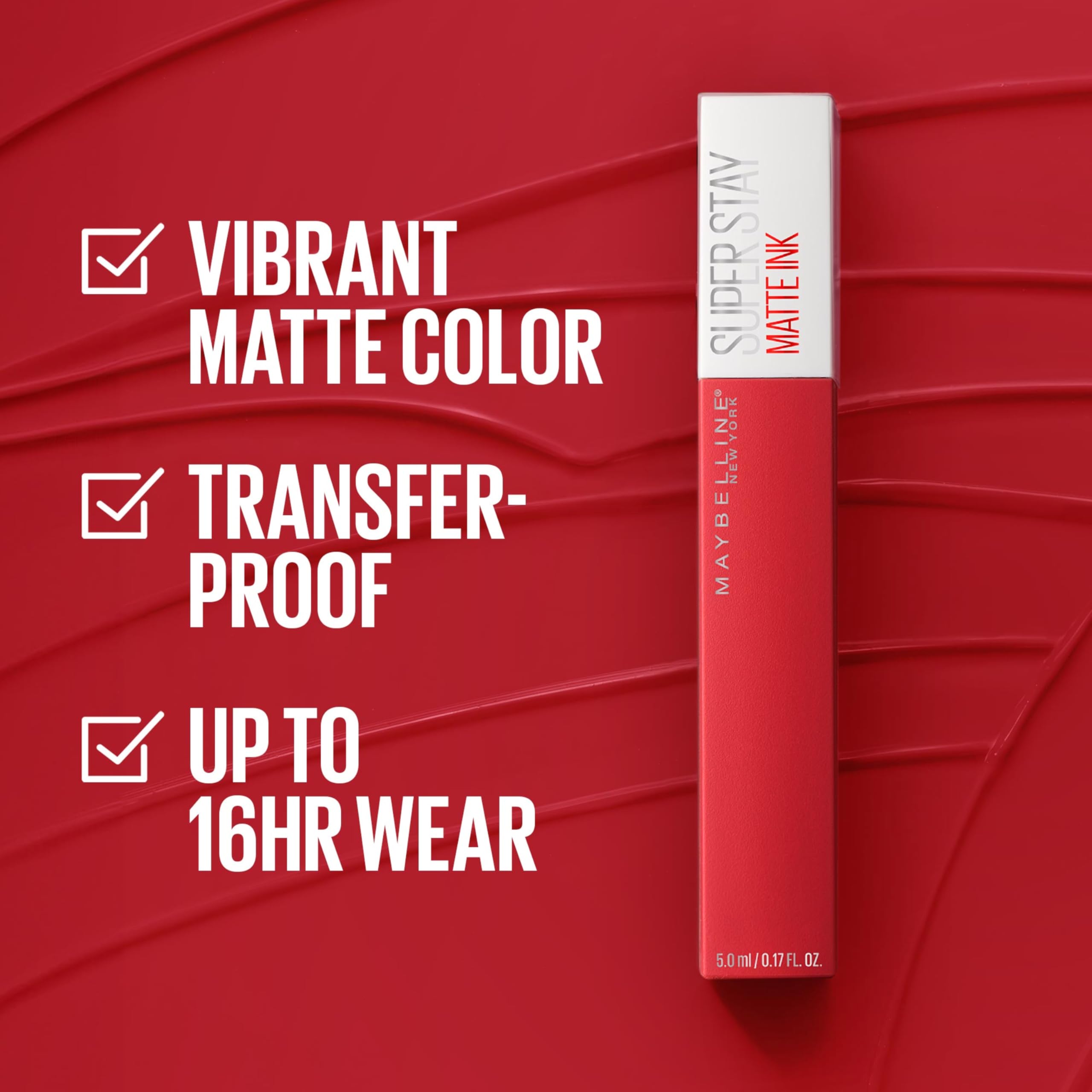 Maybelline Super Stay Matte Ink longwear formula delivers all-day color