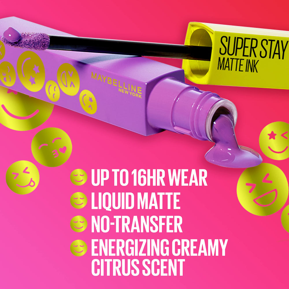 Maybelline Super Stay Matte Ink transfer-proof wear for up to 16 hours.