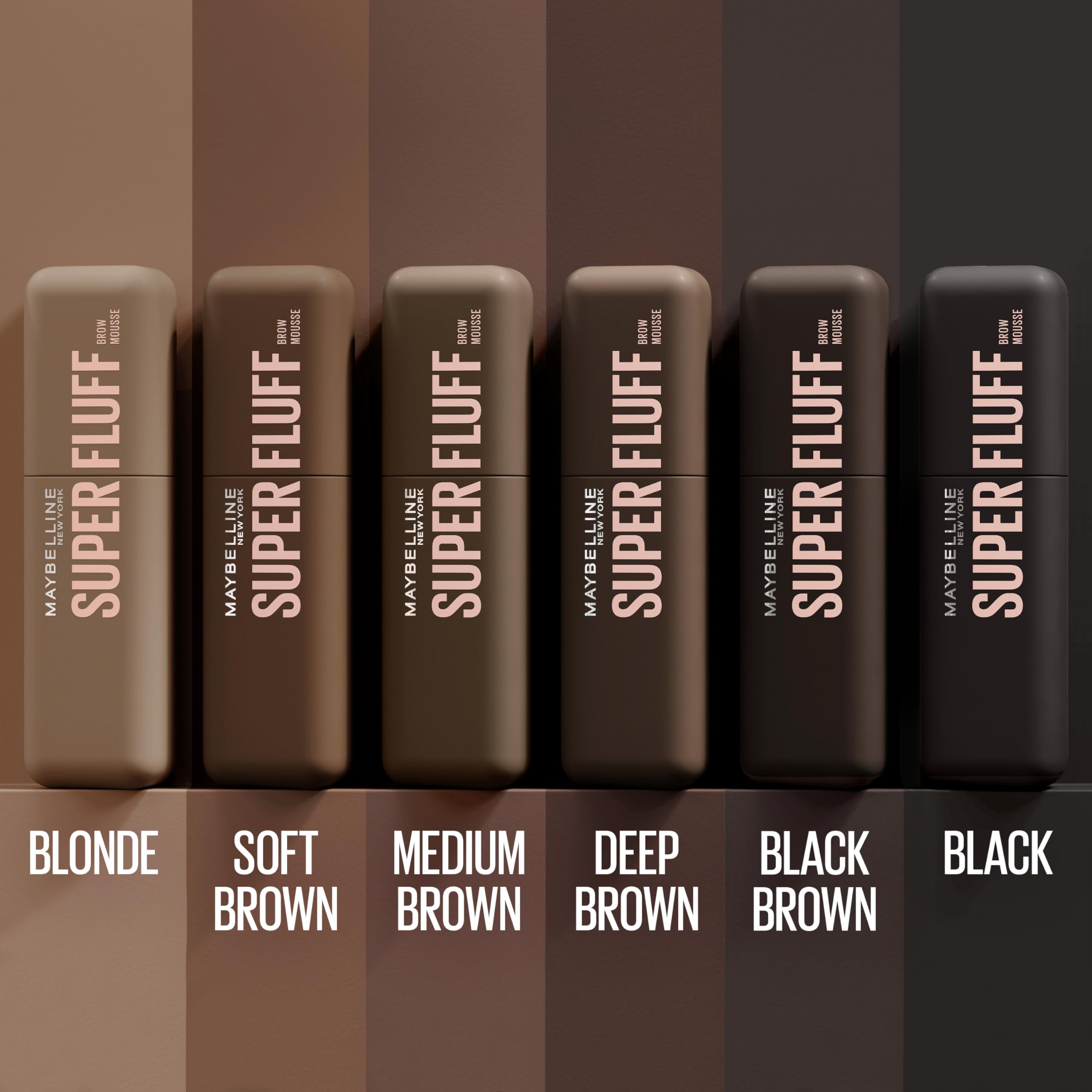 Easy application with the fluffy brush of Maybelline Superfluff Brow Mousse