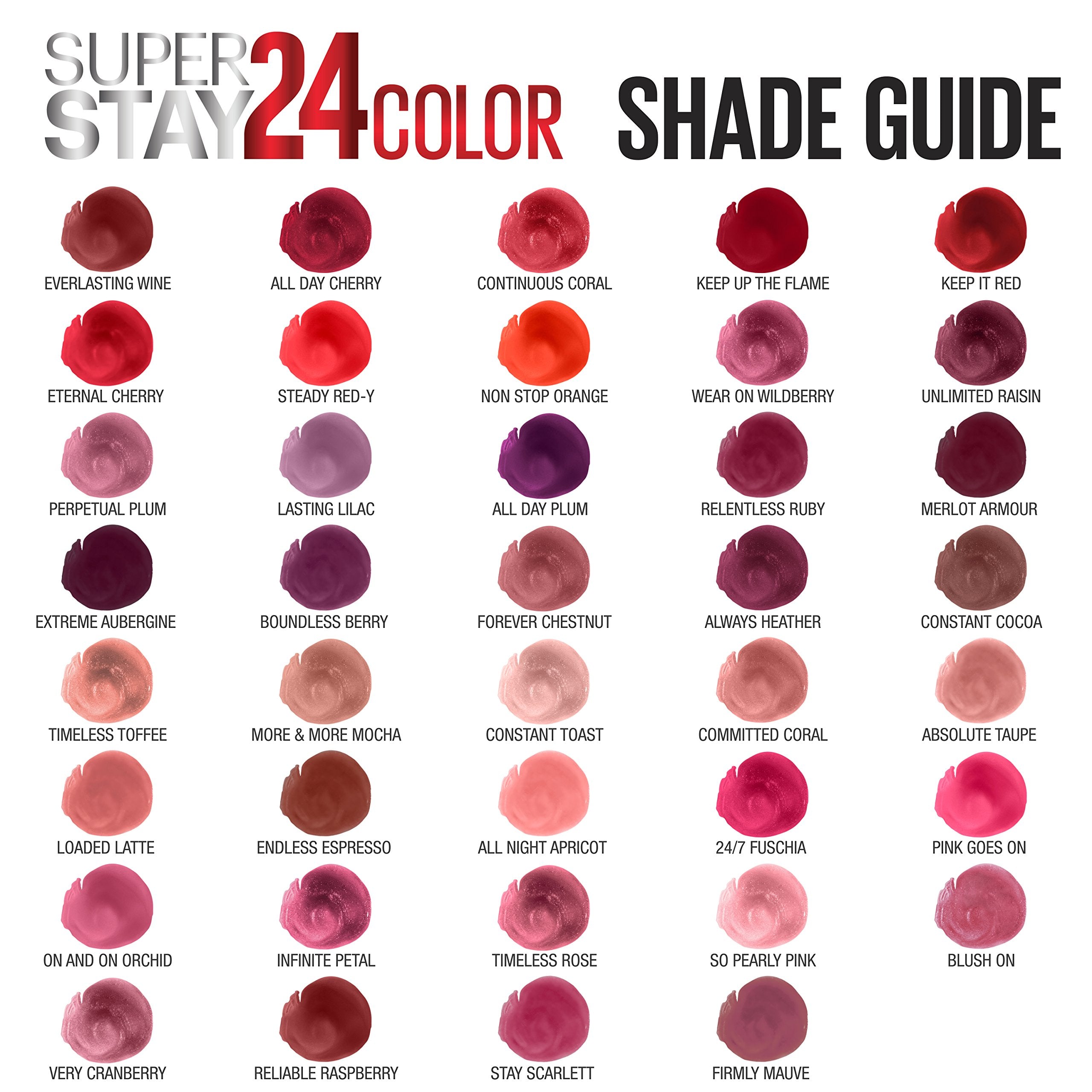 Maybelline SuperStay 24 gloss-like glide dries to a durable color.