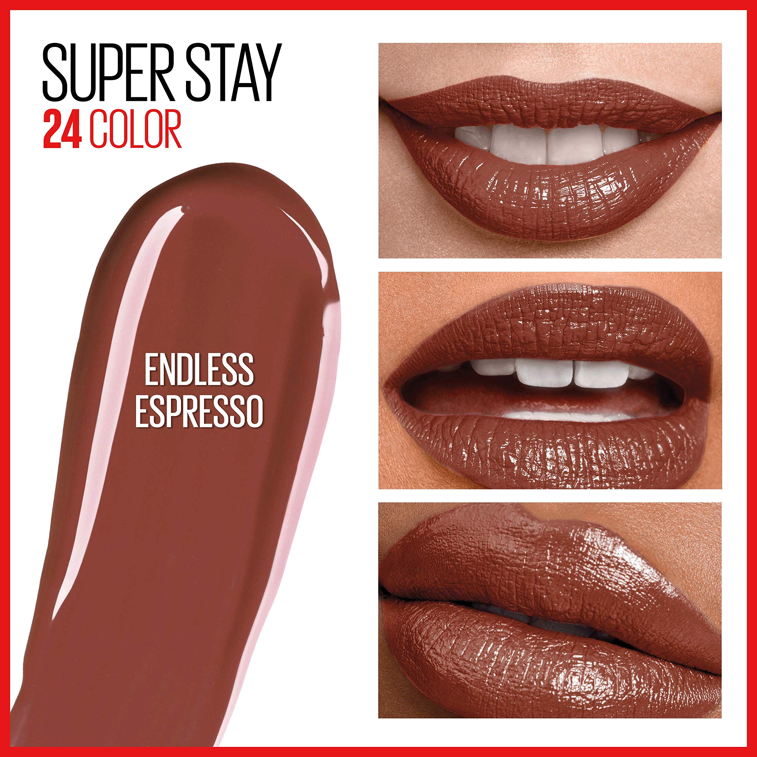 Maybelline SuperStay 24 Micro Flex technology close-up demonstrates smooth glide and comfortable wear.