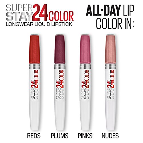 Maybelline SuperStay 24 packaging varies across product images.