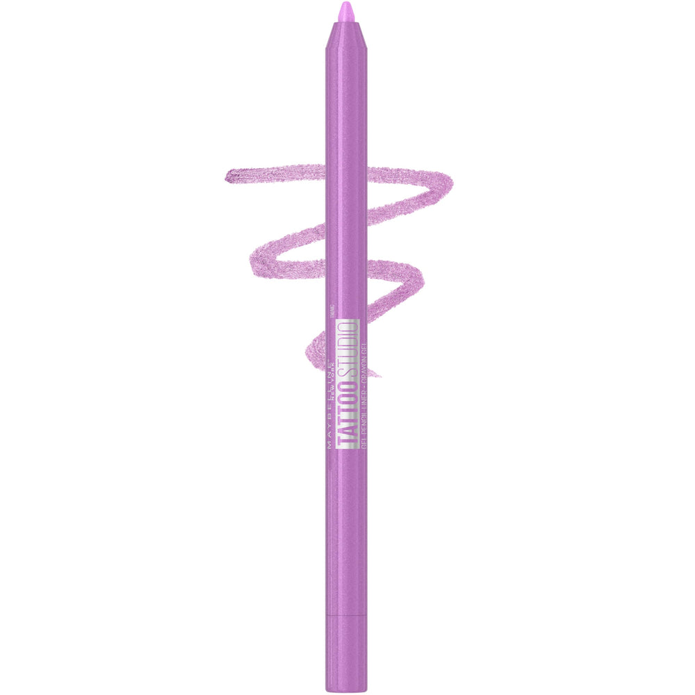 Maybelline Tattoo Studio Lavender Lights swatch showing vibrant color and precise definition