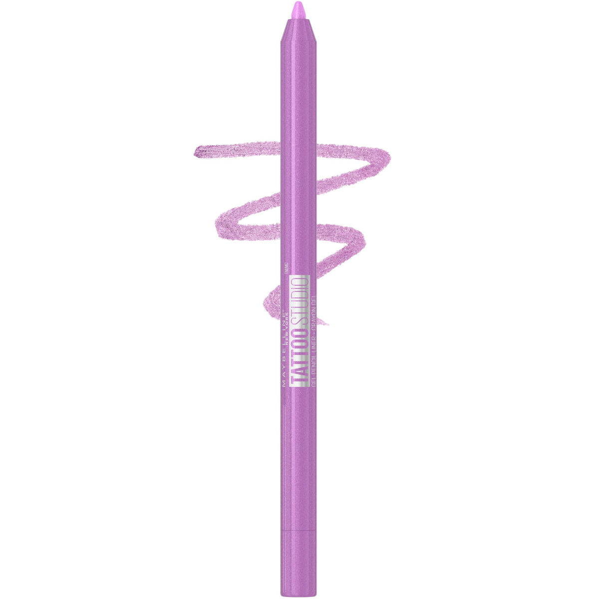 Maybelline Tattoo Studio Lavender Lights swatch showing vibrant color and precise definition