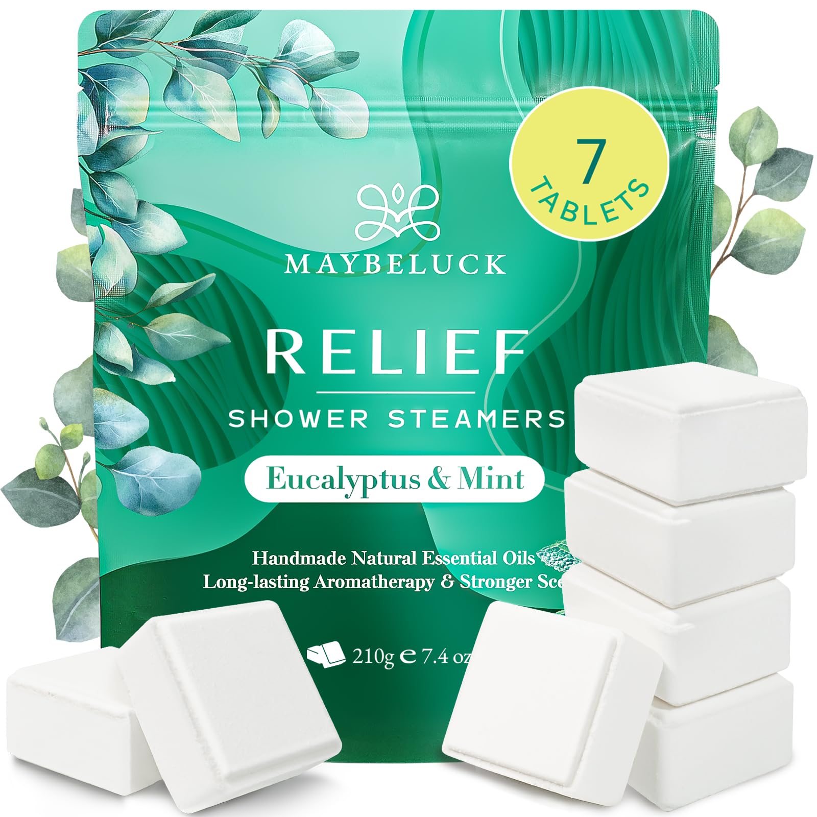 Maybeluck eucalyptus mint shower steamers front pack for a refreshing home spa moment