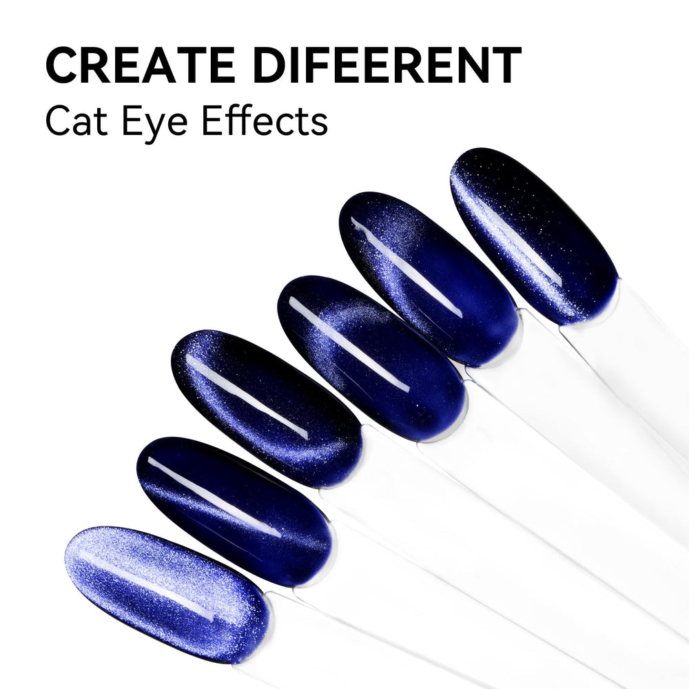 MAYCHAO Astral Cat Eye application on nails delivers smooth color payoff.