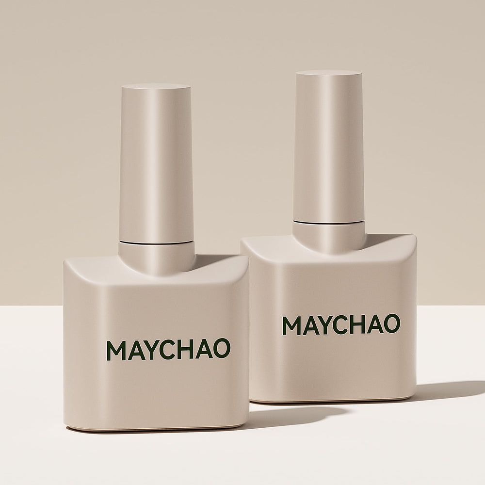 MAYCHAO gel polish UV/LED soak-off bottle for easy at-home removal.