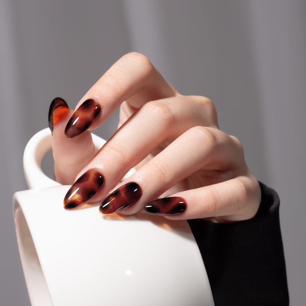 MAYCHAO jelly gel polish sheer finish on a nail swatch