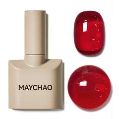 Maychao jelly red gel polish packaging in 15ml bottle
