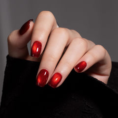 MAYCHAO long-wear finish on nails suggests extended color and shine.