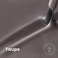 MAYCHAO taupe gel polish swatches show smooth coverage.