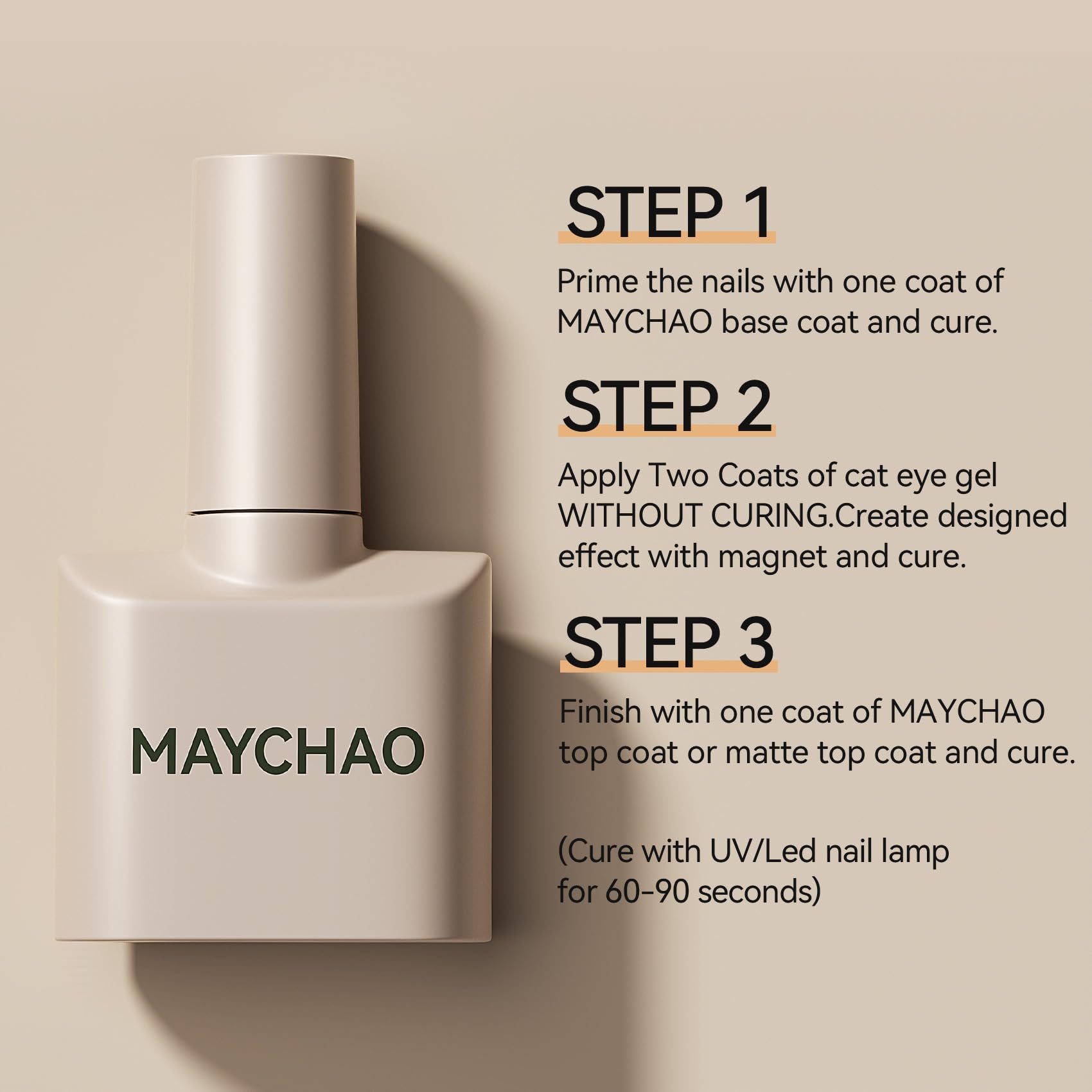 MAYCHAO vegan cruelty-free formula supporting gentle nail care