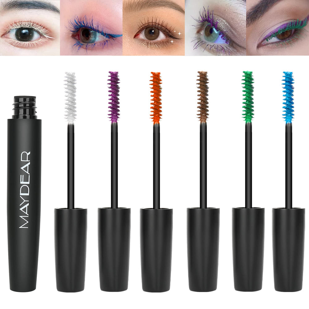 Maydear white mascara wand highlights bright lashes for instant eye brightness