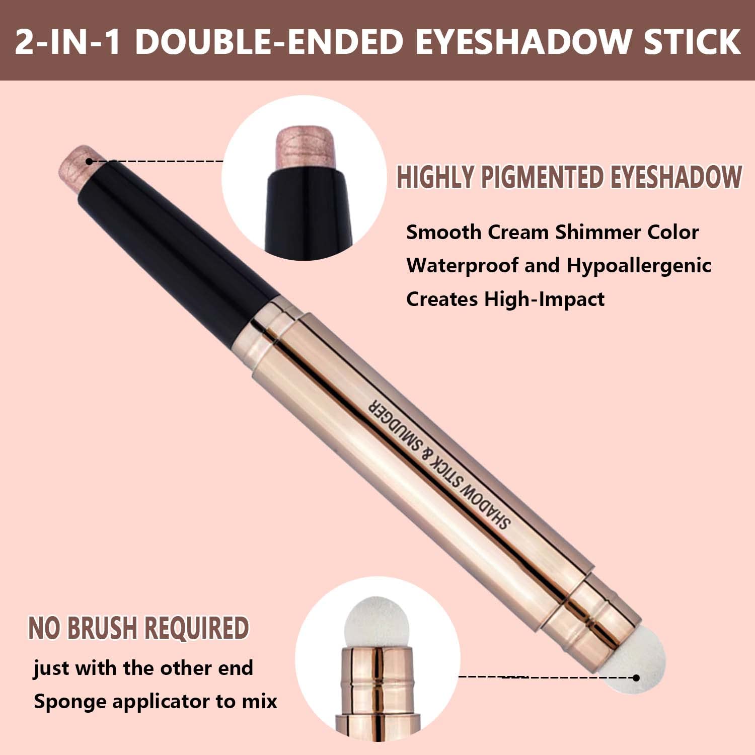 Twist-up design of MAY FOLTREN eyeshadow stick for quick color application