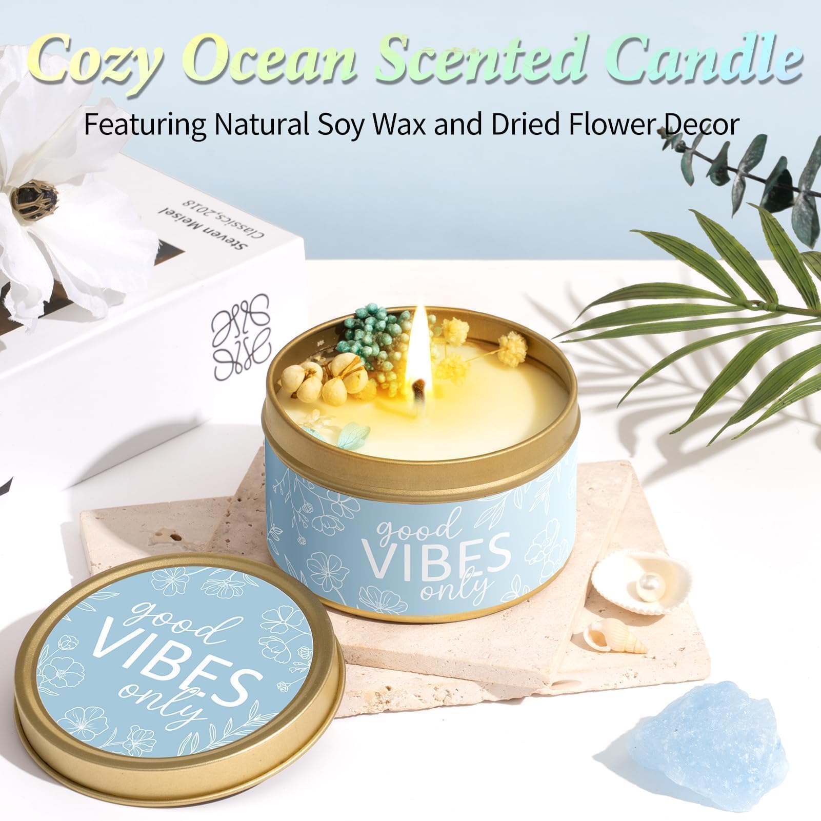 Mayicivo bath bomb provides a gentle fizz for a relaxing soak.