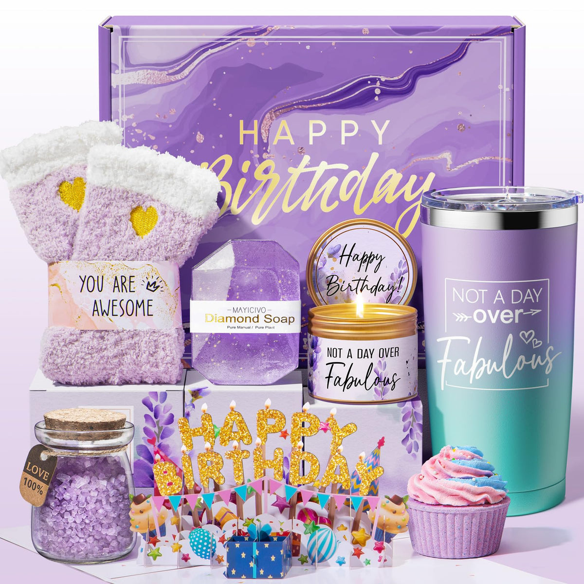 Mayicivo lavender spa gift box for a relaxing at-home pampering experience