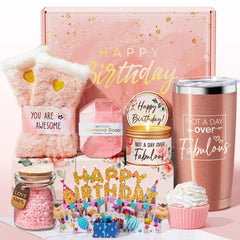 MAYICIVO birthday gift box with rose candle and spa treats for a luxurious moment