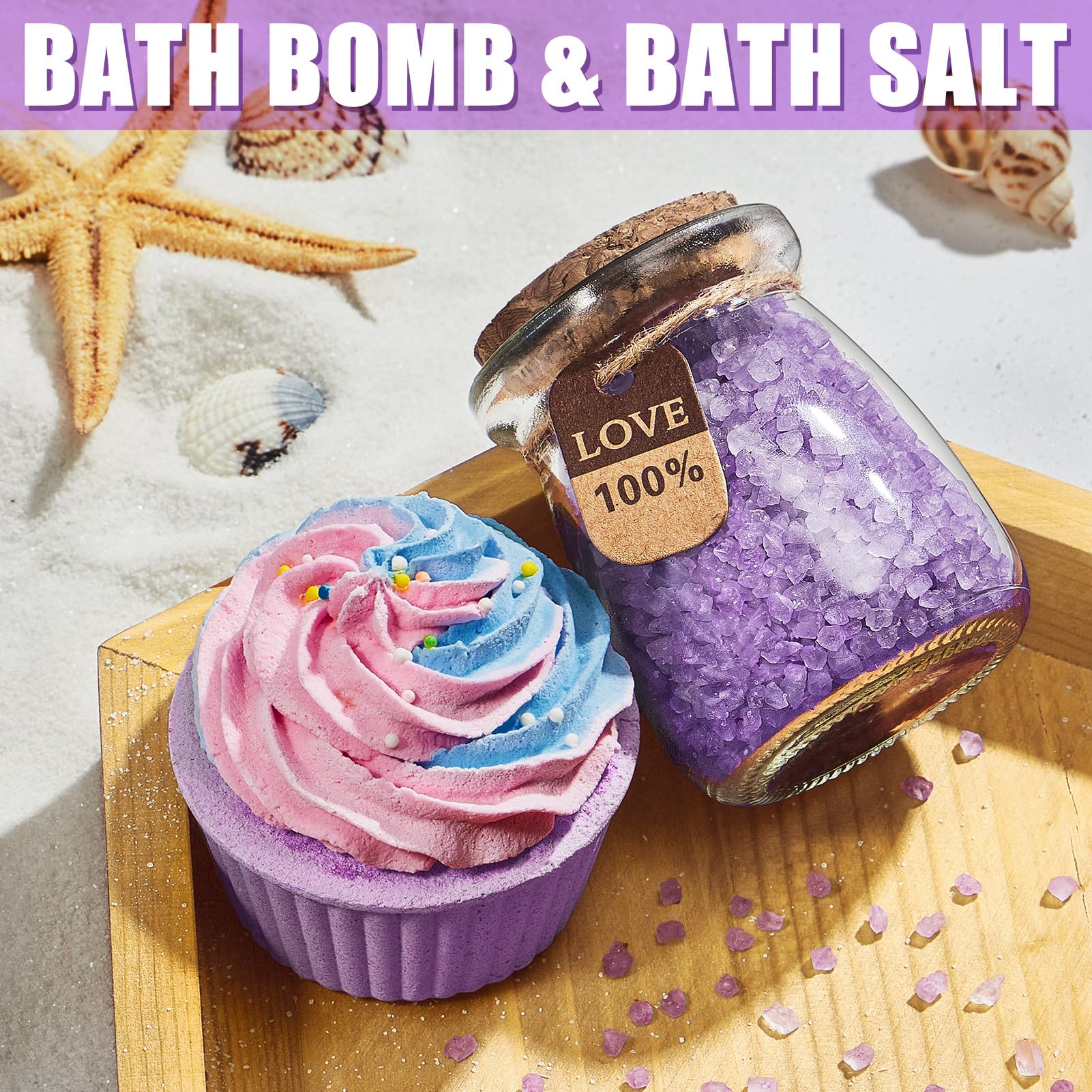 Mayicivo cake-shaped bath bomb adds playful bubbles to bath time