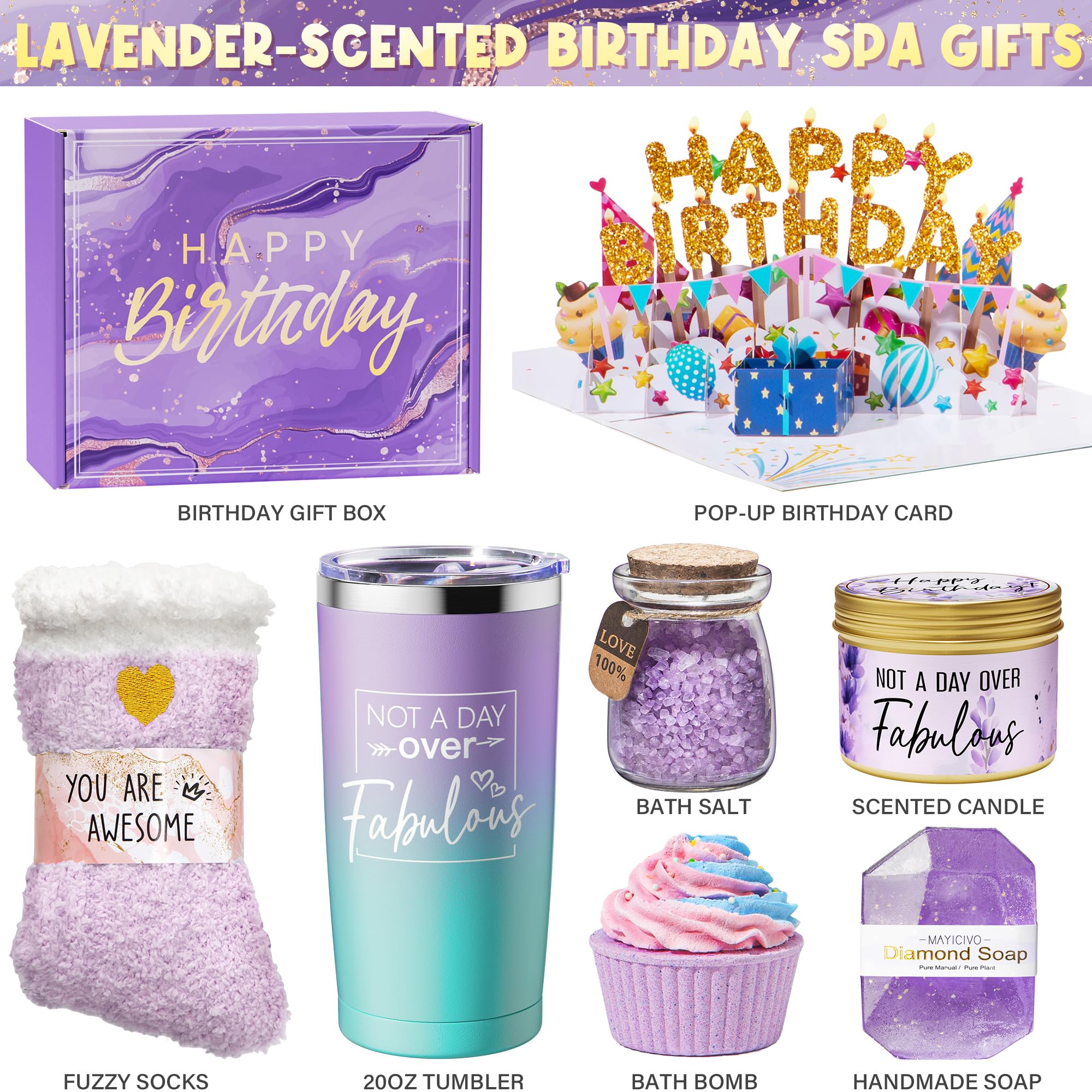 Mayicivo lavender scented candle for long-lasting relaxing ambiance