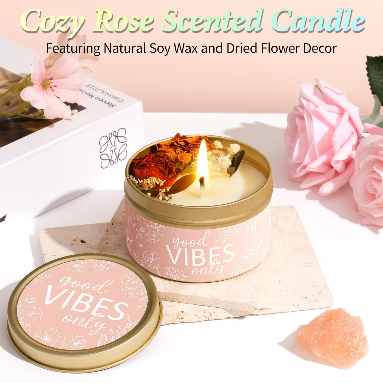 Mayicivo rose bath bomb for a relaxing fizz during baths.