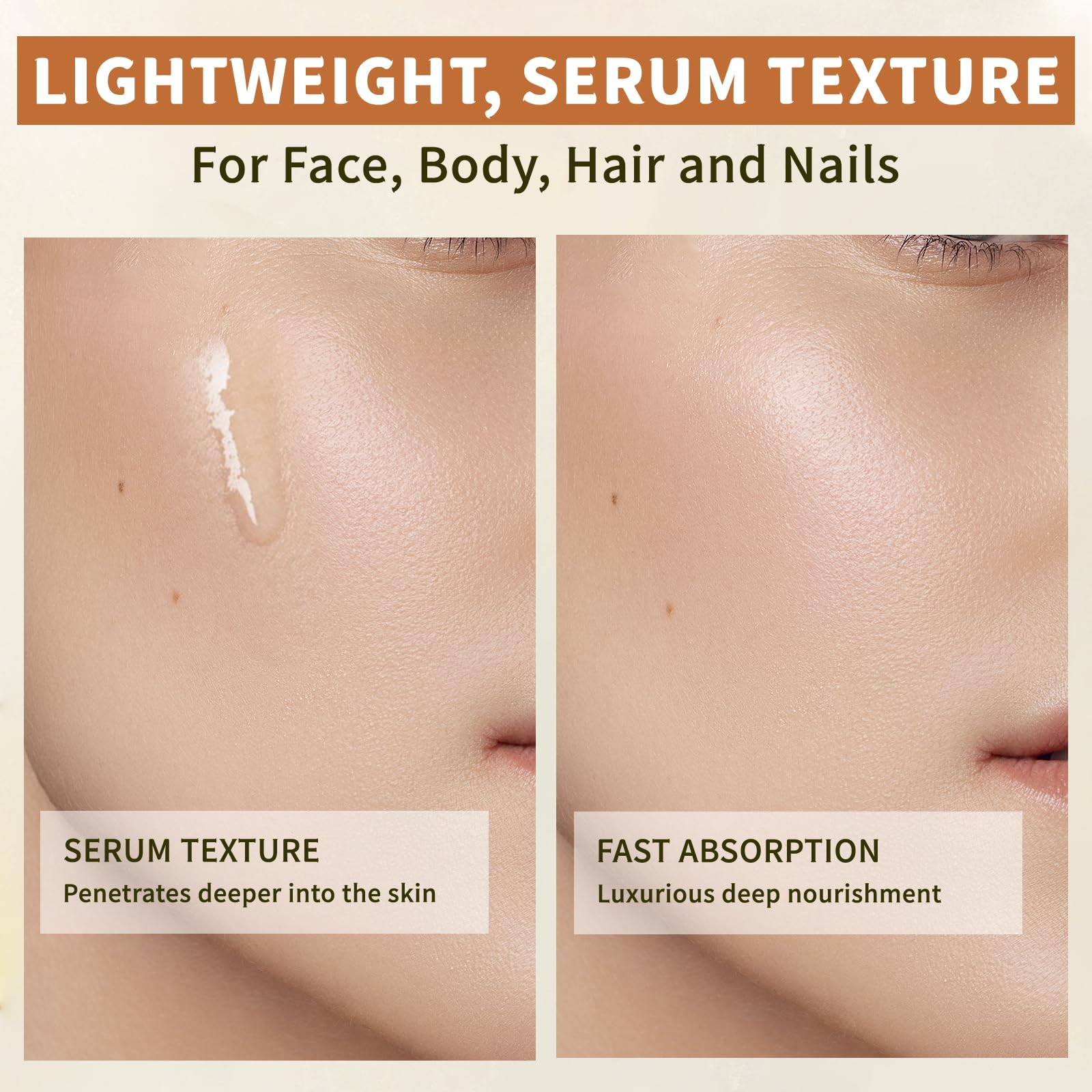 Silky MAYJAM Vitamin E Oil adds a gentle glow to skin