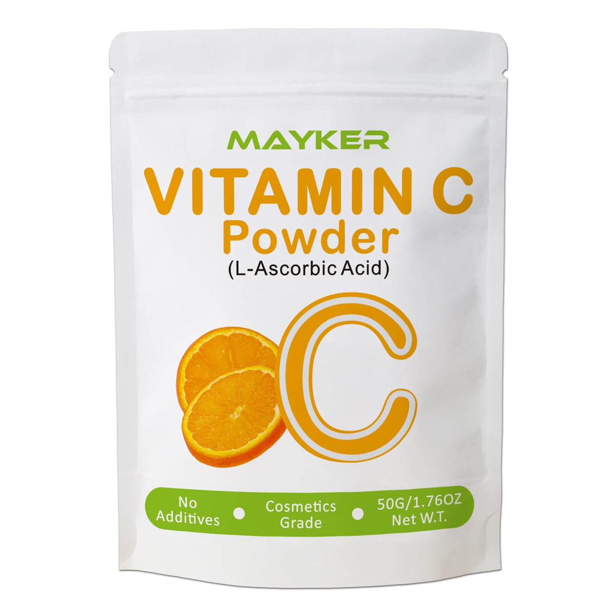 MAYKER Poudre vitamine C fin — parfaite pour formulations maison douces et efficaces.