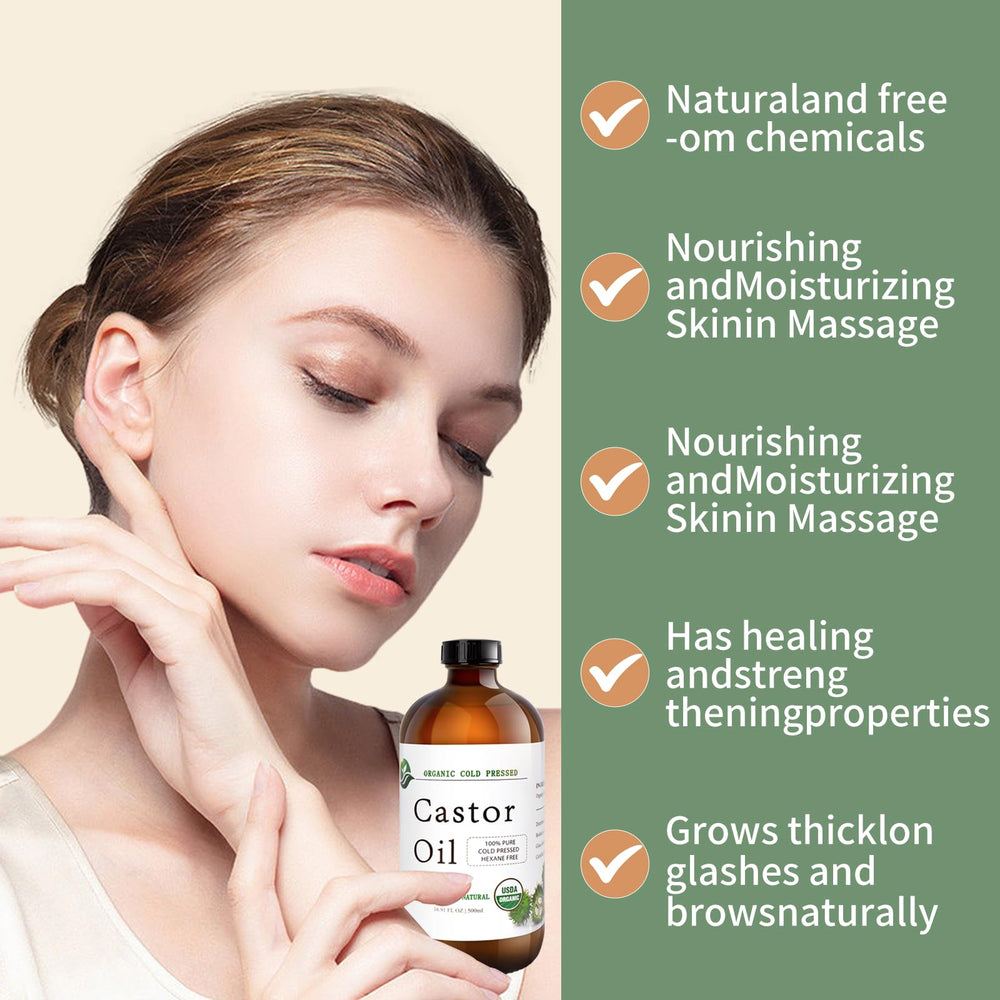 MAYLINK castor oil for hair care provides moisture and shine