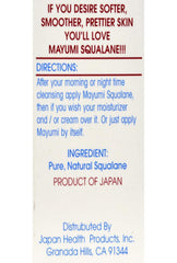 Mayumi Squalane Skin Oil applied to dry skin for soothing hydration.