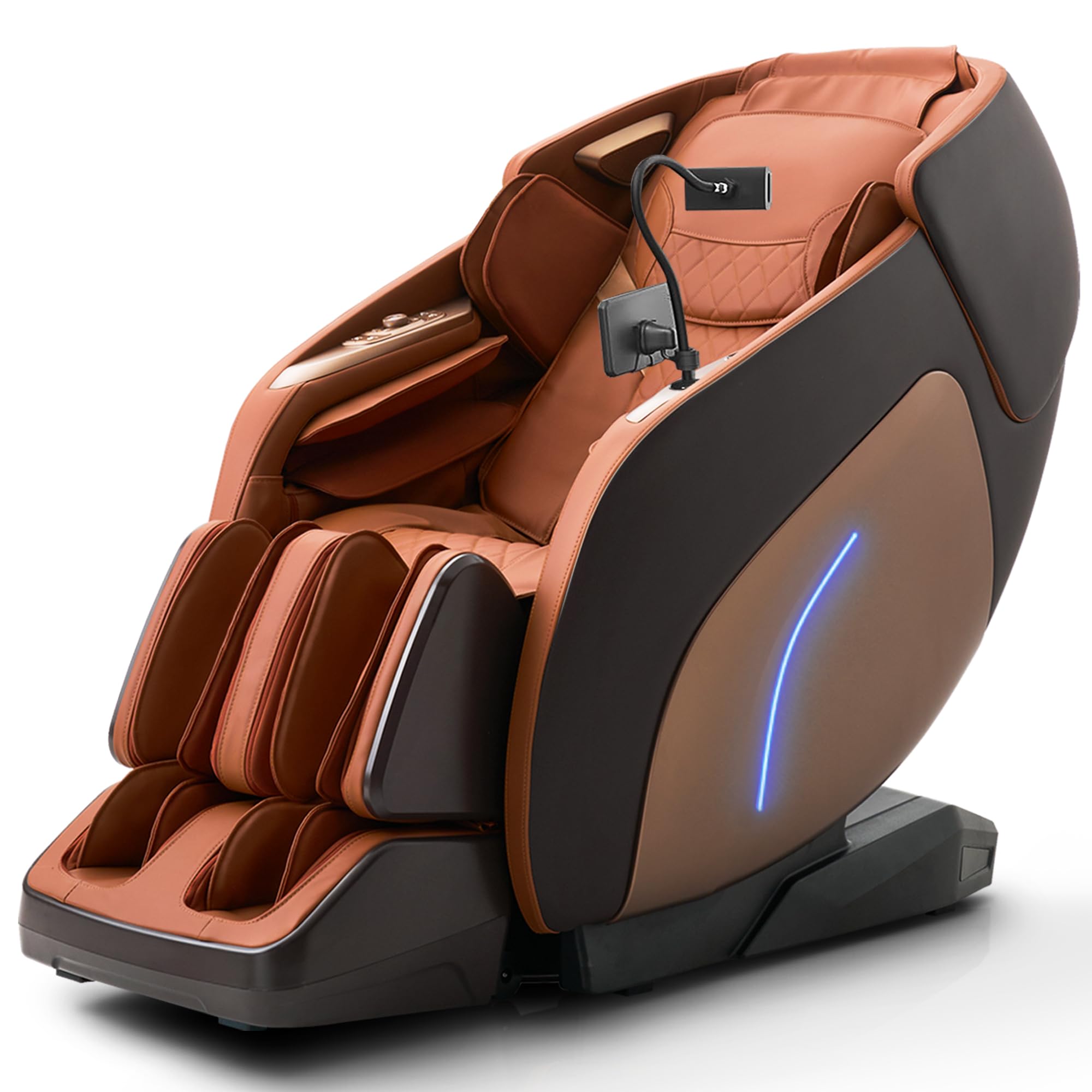 Mazzup 3D Massage Chair front-angle view showing full-body coverage and sleek design.