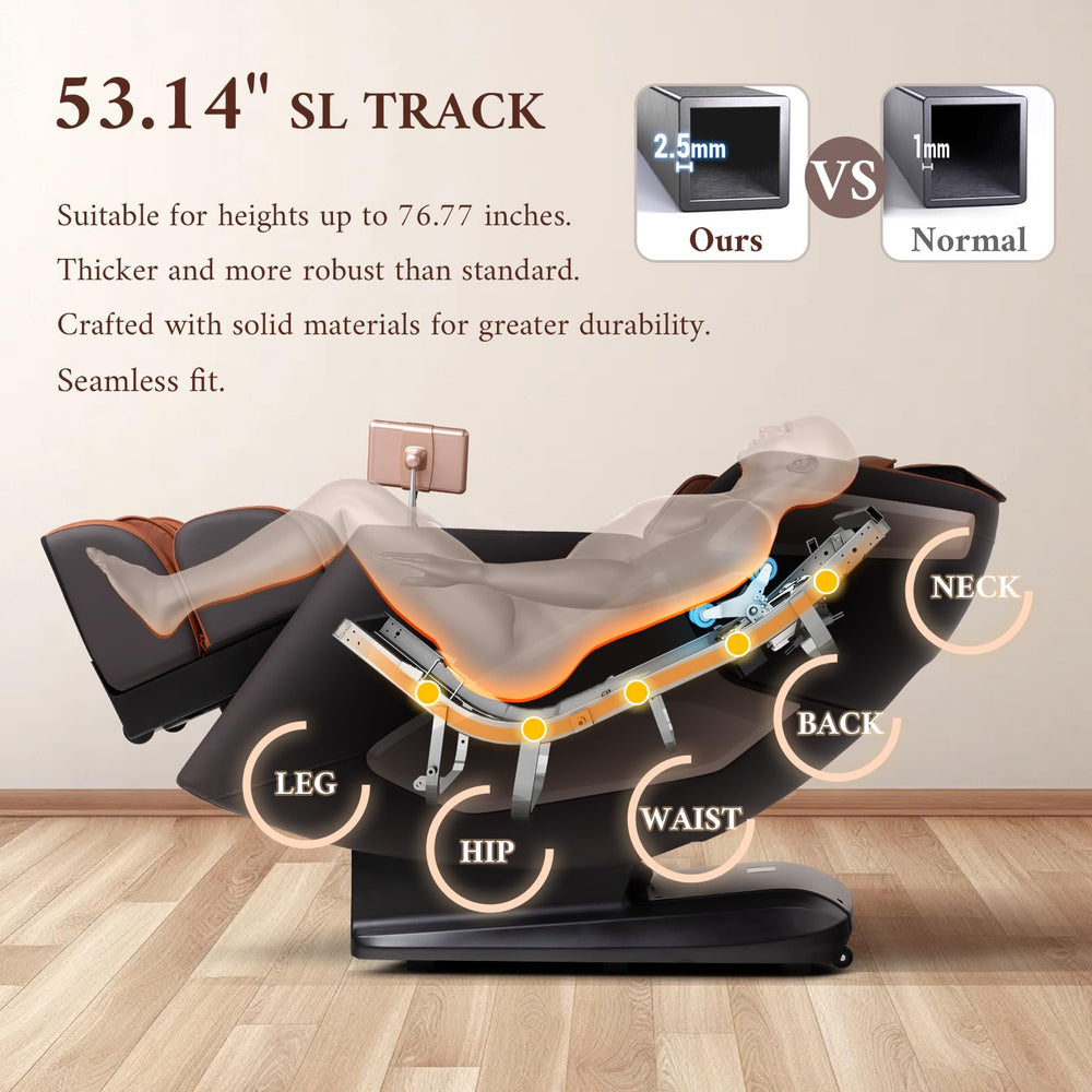 Mazzup 4D massage chair with Bluetooth speaker for immersive audio