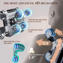 Mazzup 4D massage chair with 53.14 inch SL track for full-body coverage