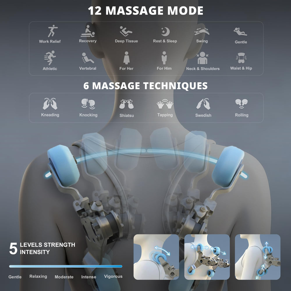 Mazzup massage chair armrest with wireless charging for convenient device power.