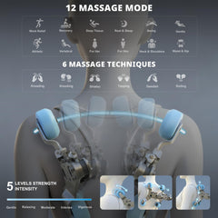 Mazzup massage chair armrest with wireless charging for convenient device power.