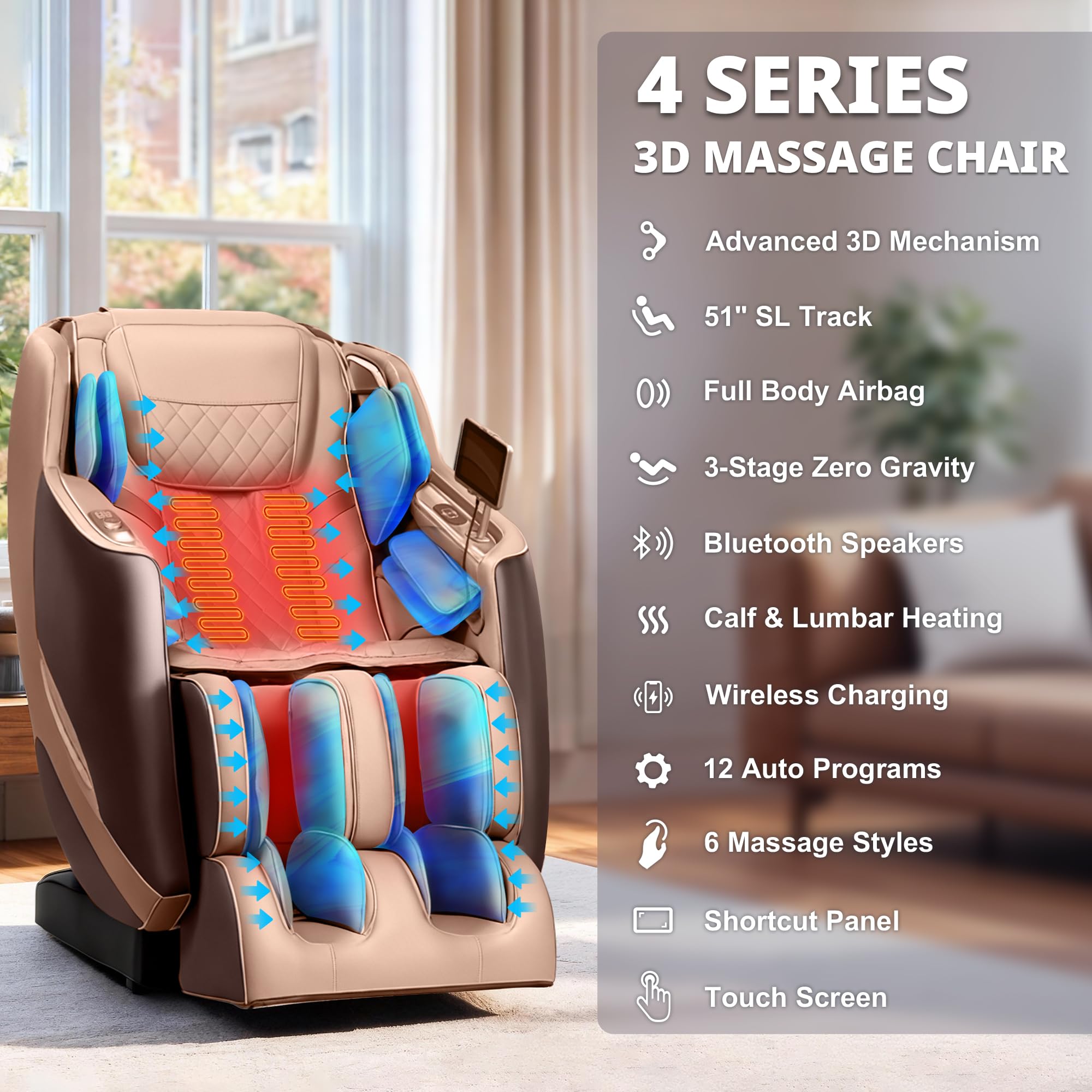 Mazzup chair highlights SL track reach from shoulders to hips