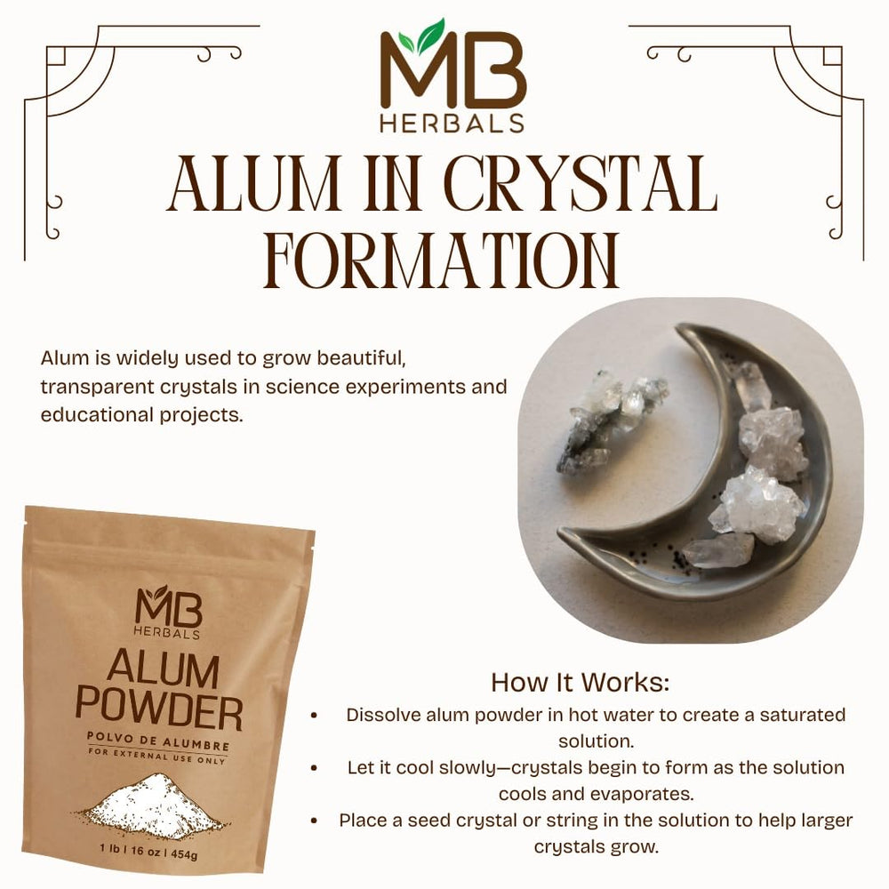 MB Herbals alum powder balances garden soil pH for healthy beds