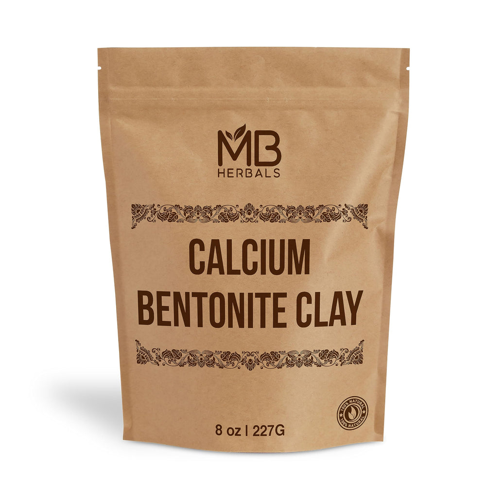 MB Herbals Calcium Bentonite Clay Powder 8 oz packaging for DIY skincare