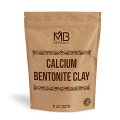 MB Herbals Calcium Bentonite Clay Powder 8 oz packaging for DIY skincare