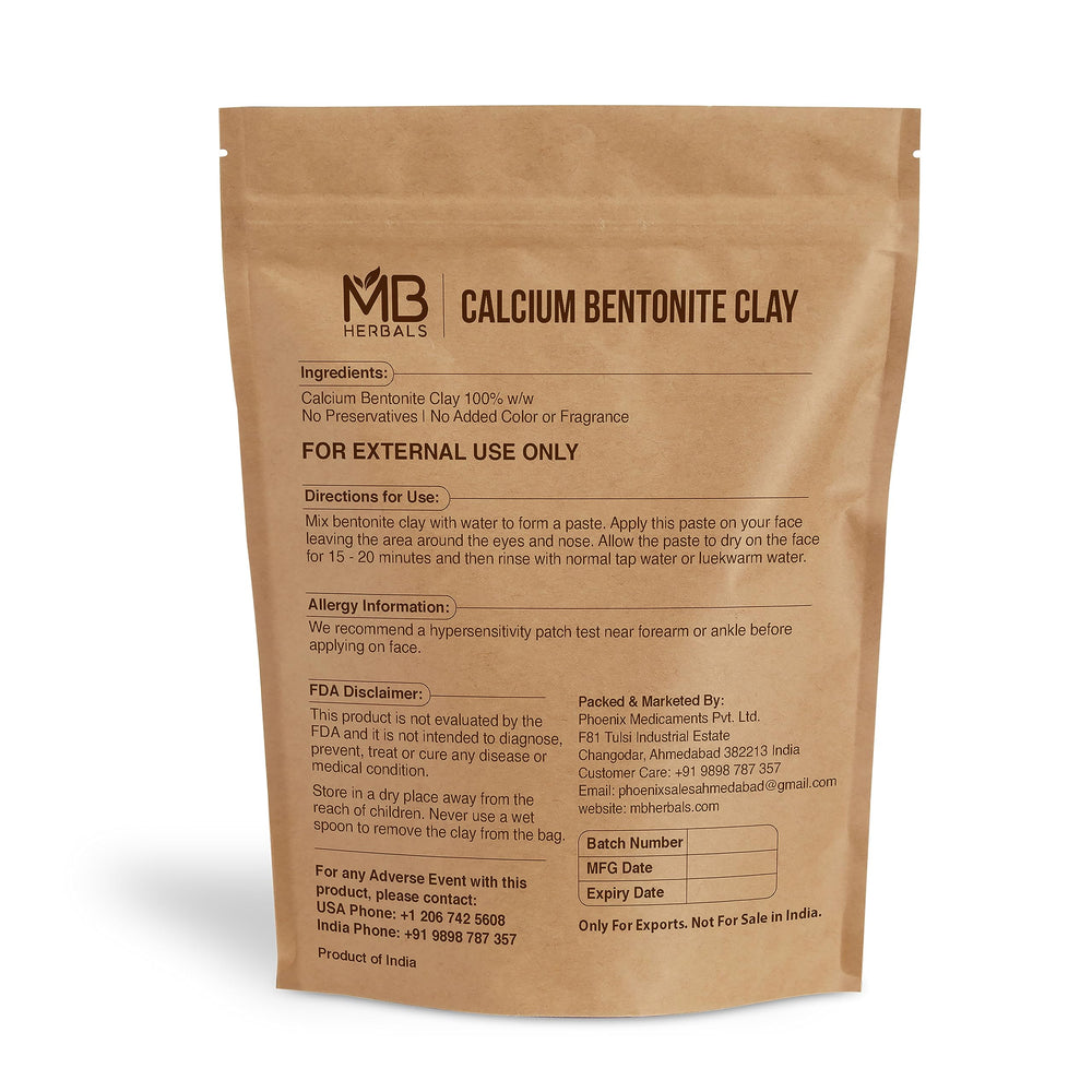 Close-up of MB Herbals clay powder texture for DIY face masks