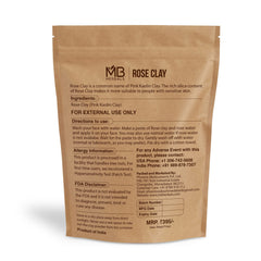 MB Herbals Rose Clay powder close-up highlighting pink kaolin for mild exfoliation