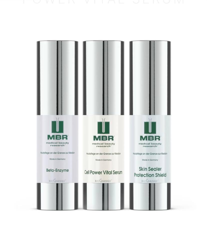 MBR travel set featuring Cell Power Vital Serum for on-the-go revitalization and skin renewal