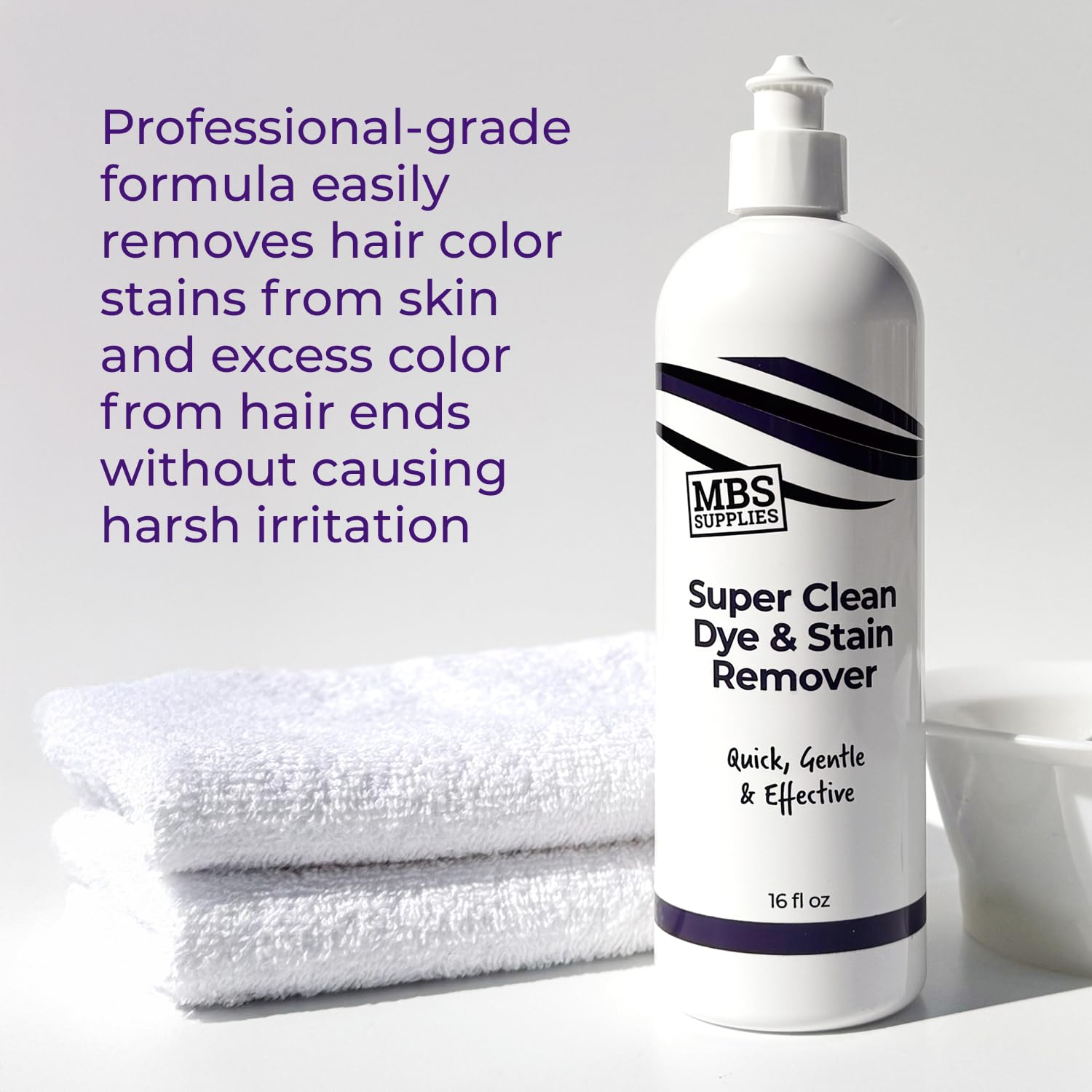 MBS Supplies Super Clean applied on skin lifts dye stains with ease.