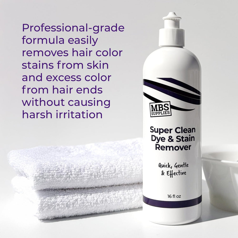 MBS Supplies Super Clean applied on skin lifts dye stains with ease.
