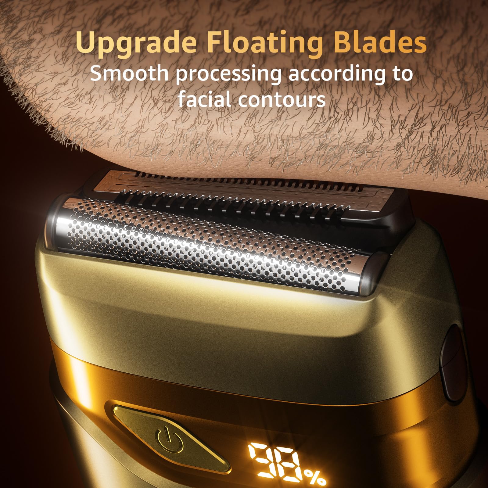Mbzoey shaver side view showing compact travel friendly profile
