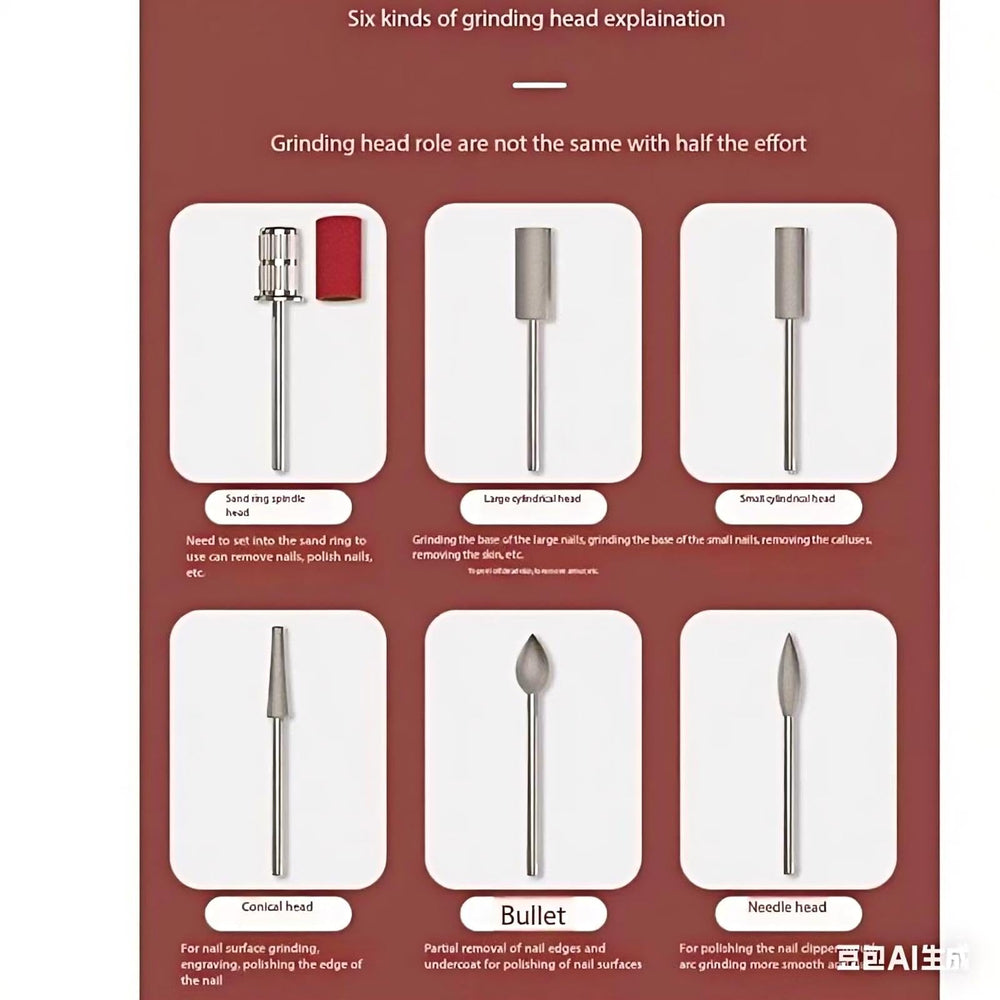 mcdhhemo entry-level nail drill complete kit includes bits and sanding bands