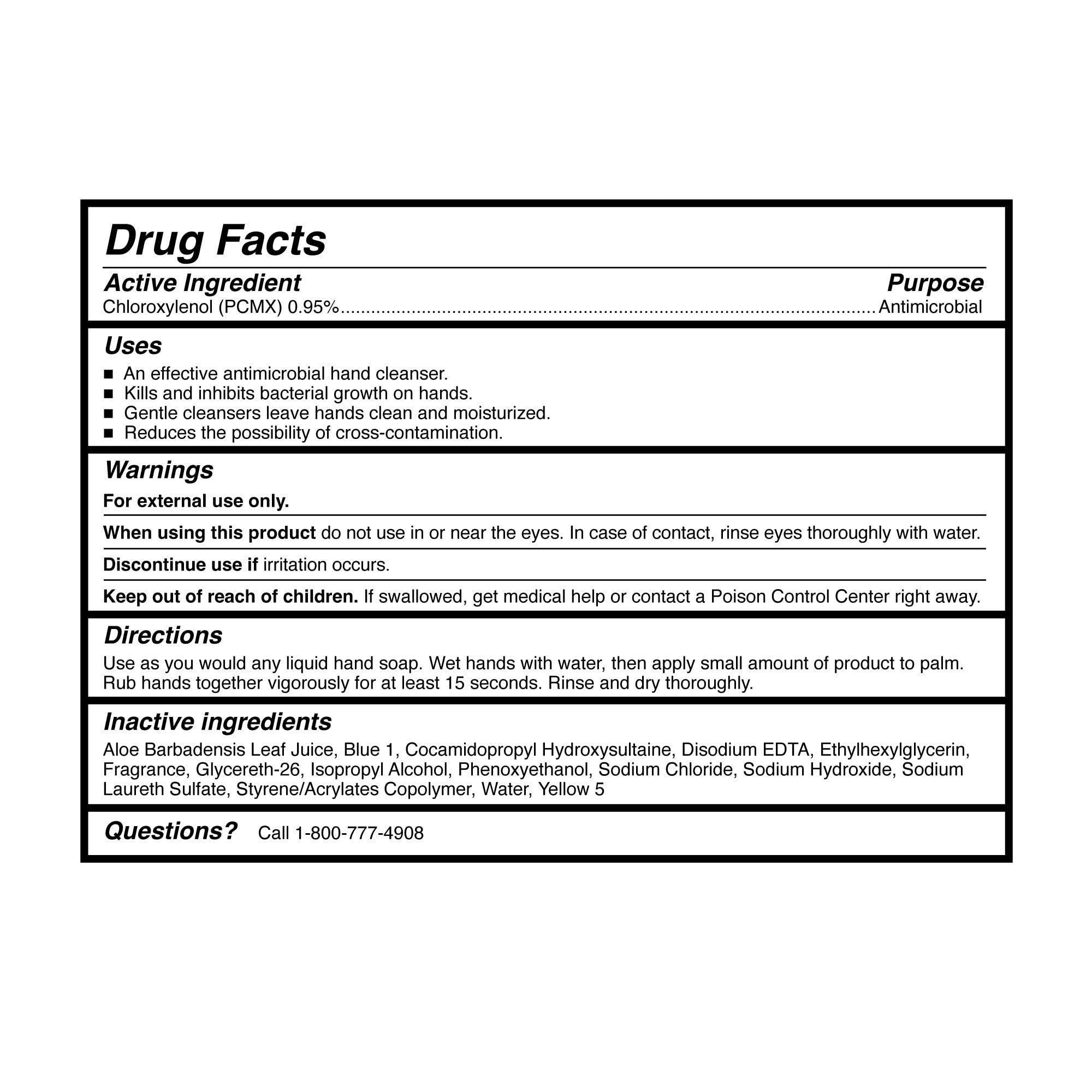 McKesson back label highlights ingredients and safe daily use notes