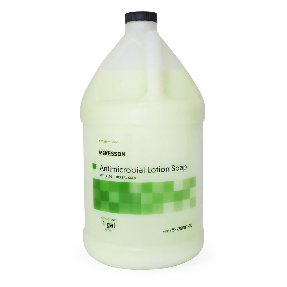 McKesson refill bottle on shelf confirms bulk convenience for busy spaces